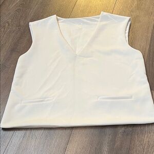 A New Day Cream V-Neck Tank Top